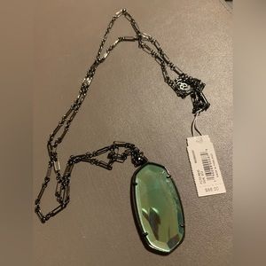 SOLD NWT Kendra Scott Gunmetal Reid with gray dichroic stone